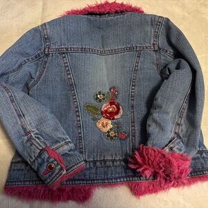 Squeeze Kids Jean Jacket with Pink Accents